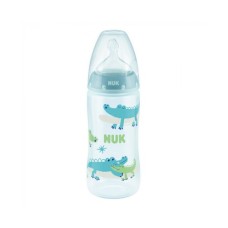 Пляшечка для годування Nuk First Choice Plus Крокодили 300 мл Синя (3952397)