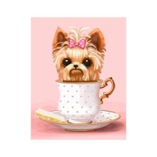 Картина по номерам Rosa Start Cute Dog in a Cup 35 х 45 см (4823098531401)