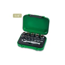 Набір торцевих головок Toptul з тріскачкою 1/4" 13шт. (GABW1301)