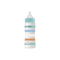 Пляшечка для годування Chicco Well-Being Colors з силіконовою соскою 4м+ 330 мл М'ятна (28637.21)