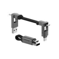 Дата кабель 6in1 inCharge 6 - 0.06m gray Rolling Square (SIX01R)