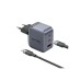 Зарядний пристрій Vention 2xUSB-C PD70W + 1xUSB QC3.0 22.5W GaN + cable USB-C to USB-C 1.0m black gray (TZ-FEXH0-EU)