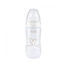 Пляшечка для годування Nuk First Choice Plus Серця 300 мл Бежева (3952398)