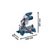 Торцювальна пила Bosch Professional, GCM 254, 1750W, 5000об/хв, диск 254мм (0.601.B52.000)