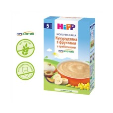 Дитяча каша HiPP молочна Кукурудзяна з фруктами з пребіотиками 250 гр (9062300140153)