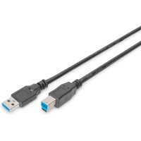 Дата кабель USB 3.0 AM/BM 1.8m black Digitus (AK-300115-018-S)