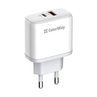 Зарядний пристрій ColorWay GaN Mini 25W PD Port PPS USB-C white (CW-CHS052PD-WT)