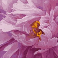 Картина по номерам Santi Рожева півонія 40*40 см алмазна мозаїка (954704)