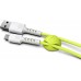 Дата кабель USB 2.0 AM to Micro 5P 1.0m Soft white/lime Pixus (4897058531176)