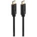 Дата кабель USB-C to USB-C 1.5m Black Hama (00086409)