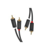 Кабель мультимедійний 2xRCA M to 2xRCA M 1.0m AV104 black Ugreen (30747)