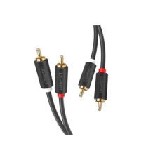 Кабель мультимедійний 2xRCA M to 2xRCA M 1.0m AV104 black Ugreen (30747)