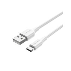 Дата кабель USB 2.0 AM to USB-C 1.0m 3A white Vention (CTHWF)