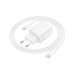 Зарядний пристрій BOROFONE BN27 Fuente 1xUSB-C PD20W + 1xUSB QC3.0 + cable USB-C to USB-C White (6941991120282)