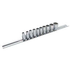 Набір торцевих головок Toptul торцевих на планці 12-гр. 1/4" дюймових 10шт. (GAAQ0810D-12)