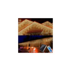 Гірлянда Voltronic Бахром White Hot 180 LED 5х0,7м, USB, вулична, з сонячною панелью та пультом (YXW-007-180/5/0,7WH-USB)