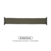 Ремінець до смарт-годинника Armorstandart Braided Solo Loop для Apple Watch 42 (Series 11-10)/41/40/38 Inverness Green Size 4 (132 mm) (ARM58064)
