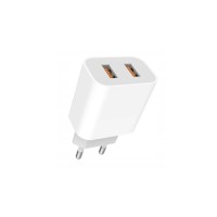 Зарядний пристрій Denmen 2xUSB 2.4A white (DM-DC05-WH)