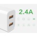 Зарядний пристрій Denmen 2xUSB 2.4A white (DM-DC05-WH)
