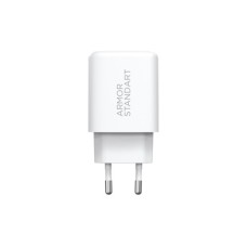Зарядний пристрій Armorstandart 1xUSB-C PD25W + 1xUSB QC3.0 GaN white (ARM87066)
