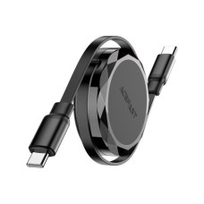 Дата кабель USB-C to USB-C 0.8m 60W dual retraction C13-03 Black Acefast (6974316280132)