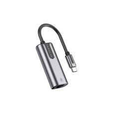 Перехідник USB-C to RJ45 Ethernet 1000Mbps Aluminum black Vention (CFNHB)