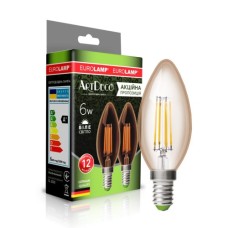 Лампочка Eurolamp LED CL 6W 620 Lm E14 4000K deco 2шт (MLP-LED-CL-06144(Amber))