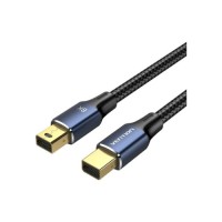 Кабель мультимедійний Mini DisplayPort to Mini DisplayPort 2.0m V1.4 8K 60Hz 32.4Gbps Blue Aluminum Alloy Vention (HCGLH)