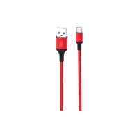 Дата кабель USB 2.0 AM to USB-C 1.0m braided NB143 red XO (6920680870691)