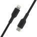 Дата кабель USB 2.0 AM to Lightning 1.0m braided black Belkin (CAA004BT1MBK)