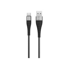Дата кабель USB 2.0 AM to USB-C 1.0m 2.4A nylon BX32 black BOROFONE (6931474710451)