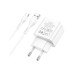 Зарядний пристрій HOCO C98A Proton USB QC3.0 + cable USB to USB-C White (6931474766878)