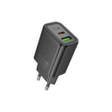 Зарядний пристрій HOCO N63 USB-C PD30W + USB QC3.0 black (6942007644358)