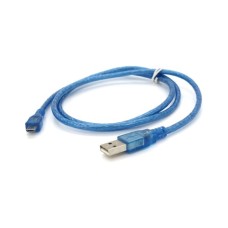 Дата кабель USB 2.0 AM to Micro 5P 1.0m blue Voltronic (YT-AM/Mc-1B/05495)