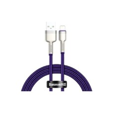 Дата кабель USB 2.0 AM to Lightning 2.0m 2.4A metal purple Baseus (CALJK-B05)