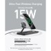 Зарядний пристрій Anker MagGo Wireless Charging Station 15W 3-in-1 Pad Black (B25M1311)
