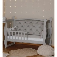 Ліжечко Angelo Габрієль сіре (велюр) 120х60 (12006)