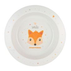 Тарілка дитяча Canpol babies CUTE ANIMALS мисочка пластикова, помаранчева (4/412_ora)