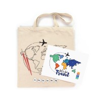 Набір для творчості Rosa Talent екосумка-розмальовка, Lets go Travel, 38х42 см (4823098544609)