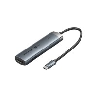 Концентратор Vention USB-C 5-in-1 3xUSB 3.0 + HDMI 4K60Hz + USB-C PD100W gray (TGMHB)