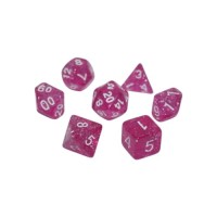 Набір кубиків для настільних ігор Games 7 Days Glitter 7 Dice Set - Pink (7 шт.) (g7dglit13)