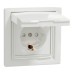 Розетка Schneider Electric ASFORA з кришкою IP44, біла (EPH3100321)
