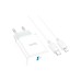 Зарядний пристрій HOCO C104A USB-C PD20W + cable USB-C to Lightning white (6931474782908)
