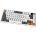 Клавіатура Ajazz AF82 Wireless/Bluetooth/USB UA Gray/White/Orange (AF82-GWO)