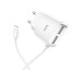 Зарядний пристрій HOCO C59A Mega joy double port charger for iP White (6931474707949)