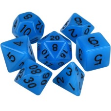 Набір кубиків для настільних ігор Games 7 Days Glow in the dark 7 Dice Set - Light blue (g7dglow02)