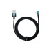 Дата кабель USB 2.0 AM to Lightning 2.0m 2.4A 90° corner black/blue Baseus (CAVP000121)