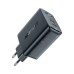 Зарядний пристрій Acefast 2xUSB 50W (USB-C+USB-C) Gan A29 Fast Charger Black (6974316281443)