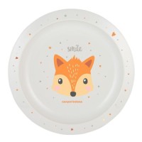 Тарілка дитяча Canpol babies CUTE ANIMALS пластикова, помаранчева (4/411_ora)