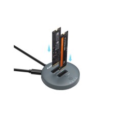 Док-станція для накопичувачів Maiwo 2*NVMe M.2 SSD to USB3.2 Gen2 USB-C 10Gbps (K3026P2 grey)